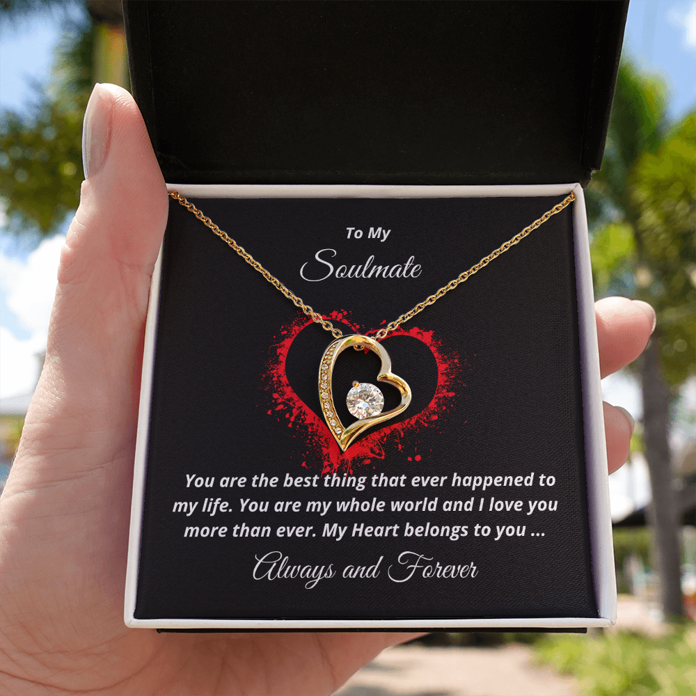 To My Soulmate, My heart belongs to you - Forever Love necklace