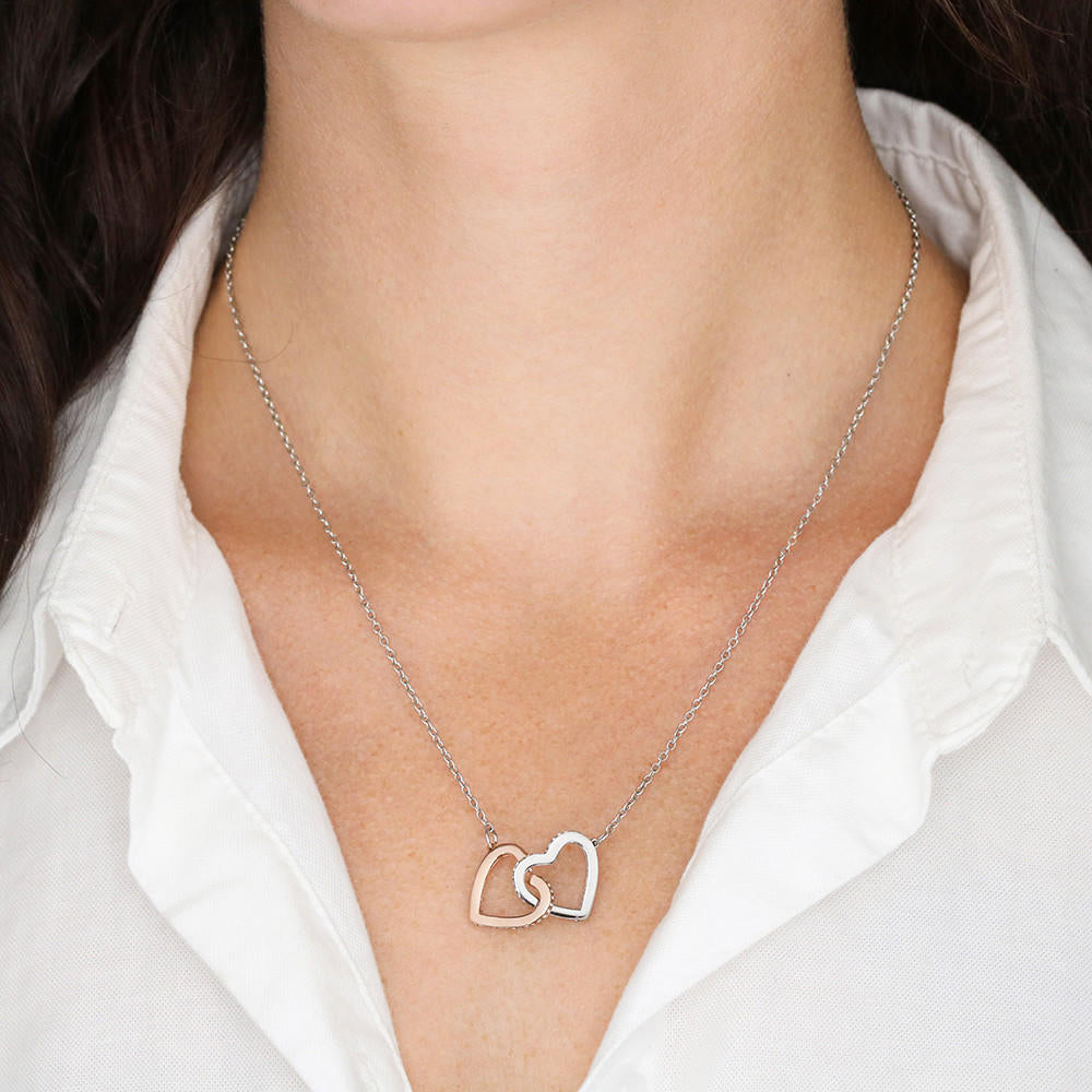 Precious Daughter, from Mom, God's way - Interlocking Hearts Necklace, hgs022