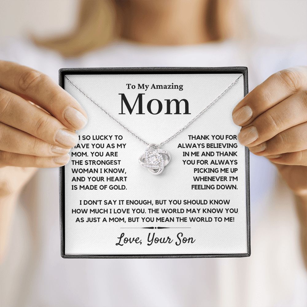 mom love knot necklace gift