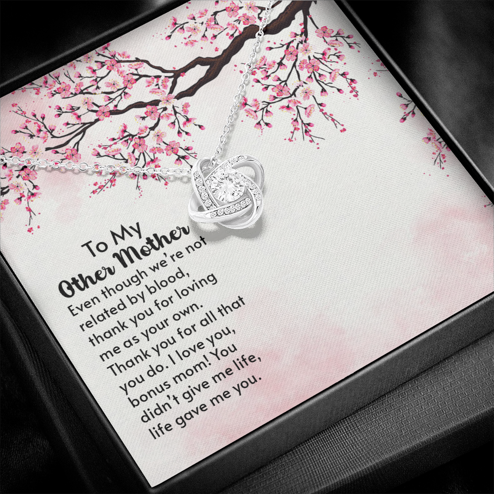 To my Other Mother, you didn't give me life, life gave me you - Love Knot necklace