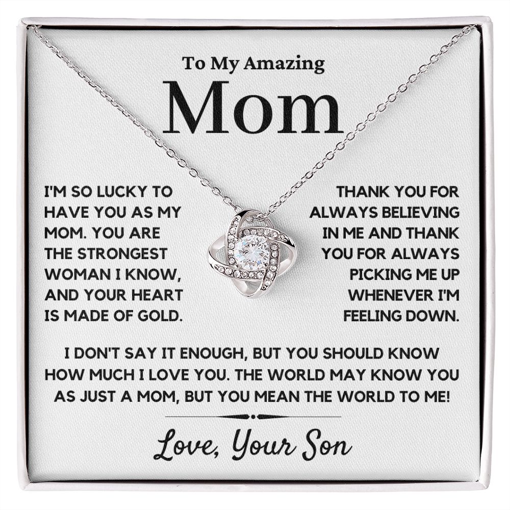 mom love knot necklace gift