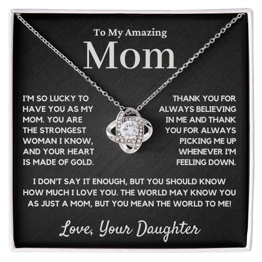mom love knot necklace gift