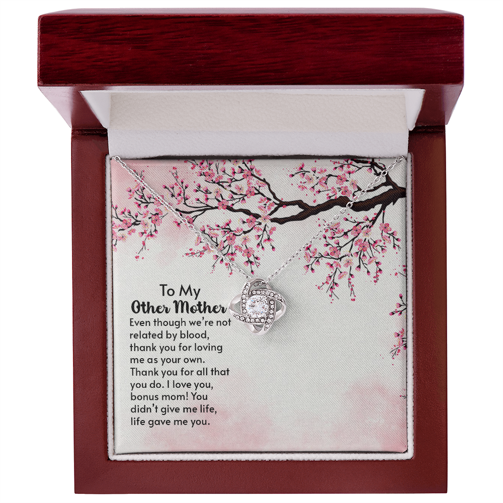 To my Other Mother, you didn't give me life, life gave me you - Love Knot necklace