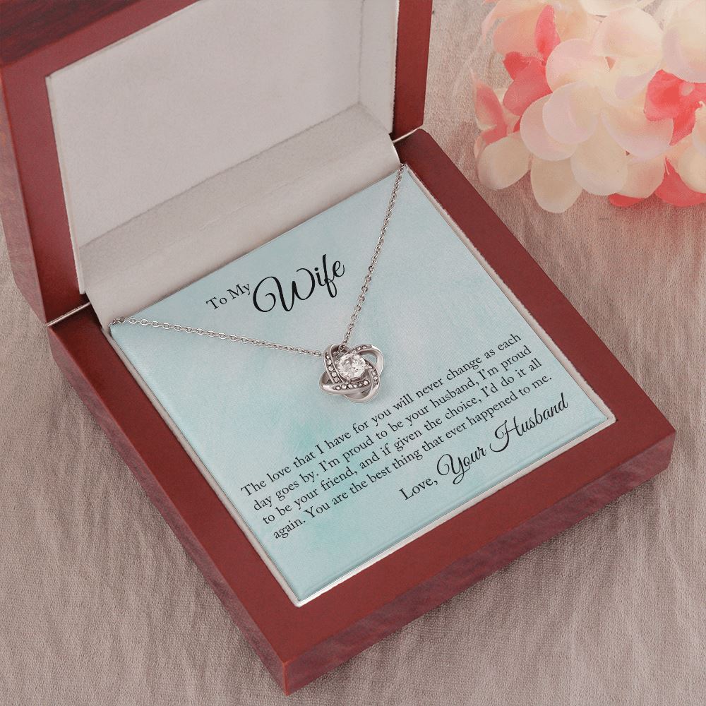 Proud to be your husband - Love Knot necklace Jewelry