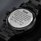 Gift for Son - We will Always Love You, Engraved Stainless Steel Watch, Off to College, Engagement or Graduation Present