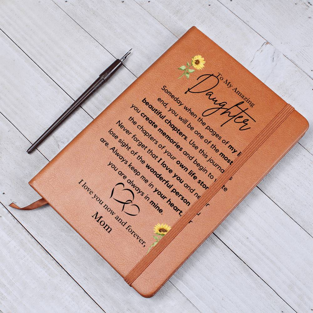 Mom to Daughter Gift - Your Own Life Story Leather Journal