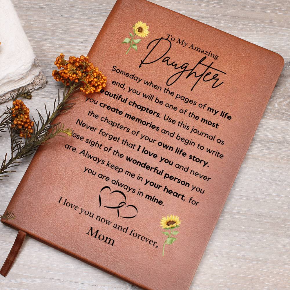 Mom to Daughter Gift - Your Own Life Story Leather Journal