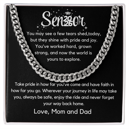 Graduation Gift For Him, High School/College Graduation Gift 2026, Senior Gift Cuban Chain