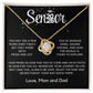 Graduation Gift for Her, College/High School 2026 Graduation Gift, Senior Love Knot Necklace