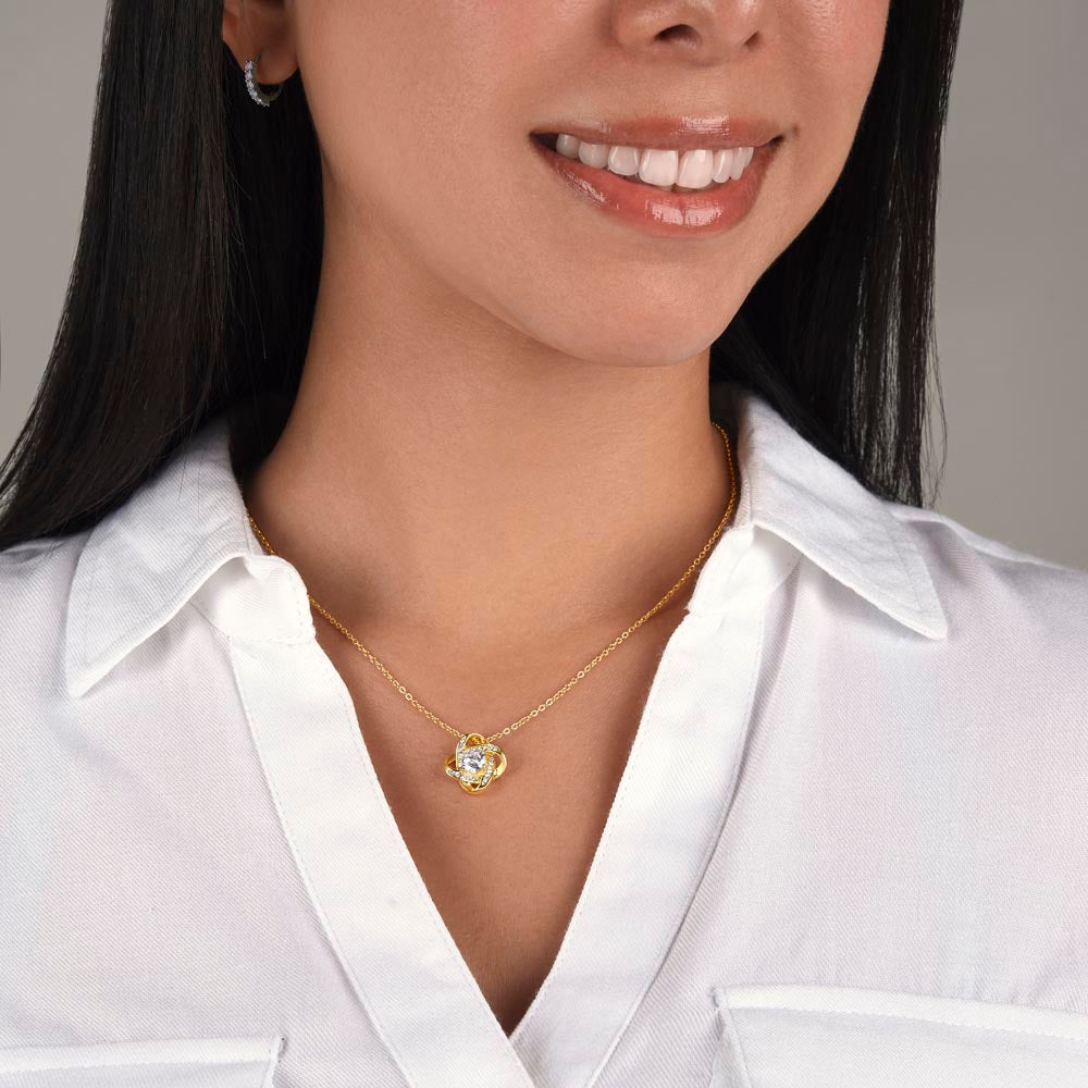 Graduation Gift for Her, College/High School 2026 Graduation Gift, Senior Love Knot Necklace