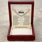my man Cuban Chain with Artisan Cross Necklace