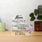 To Mom From Daughter, Personalized Acrylic Heart Plaque