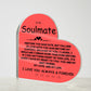 Soulmate - Meeting You Was Fate Acrylic Heart Home Decor solid