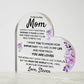 To Mom from Son, Personalized Acrylic Heart