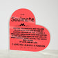Soulmate - Meeting You Was Fate Acrylic Heart Home Decor solid