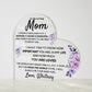 To Mom From Daughter, Personalized Acrylic Heart Plaque