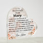 To My Boyfriend's Mom Gift, Custom Personalized Acrylic Heart Plaque perfect for Birthday, Christmas or Mother's Day from Son's Girlfriend