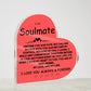 Soulmate - Meeting You Was Fate Acrylic Heart Home Decor solid