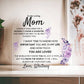 To Mom From Daughter, Personalized Acrylic Heart Plaque