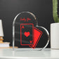 lucky you heart, red Acrylic Heart