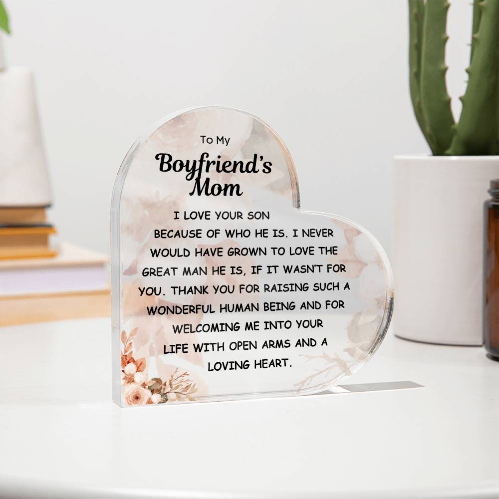 Boyfriend's Mom, Loving Heart Acrylic Display