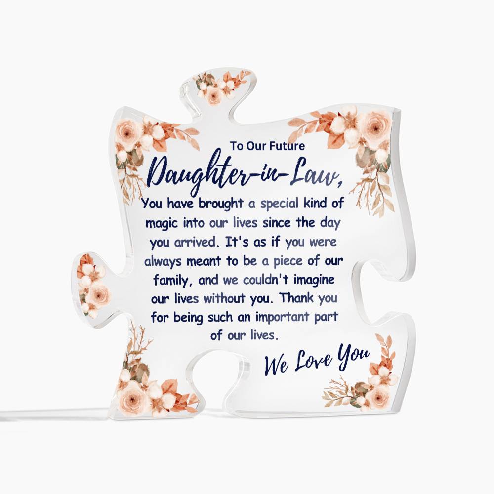 Future Daughter in Law Gift, Piece of Our Family, Engagement Gift | Bridal Shower Gift, Welcome, Son's Future Wife, Home Decor