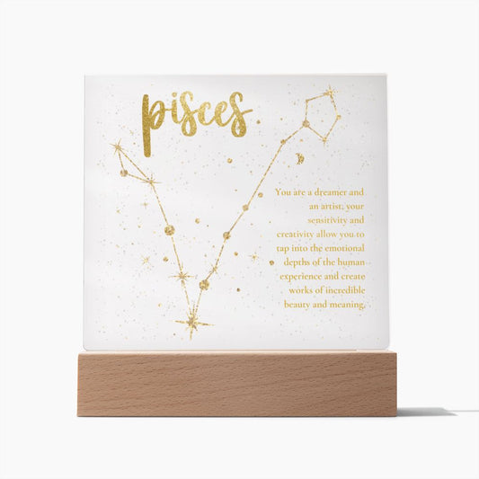 pisces Acrylic Zodiac Plaque