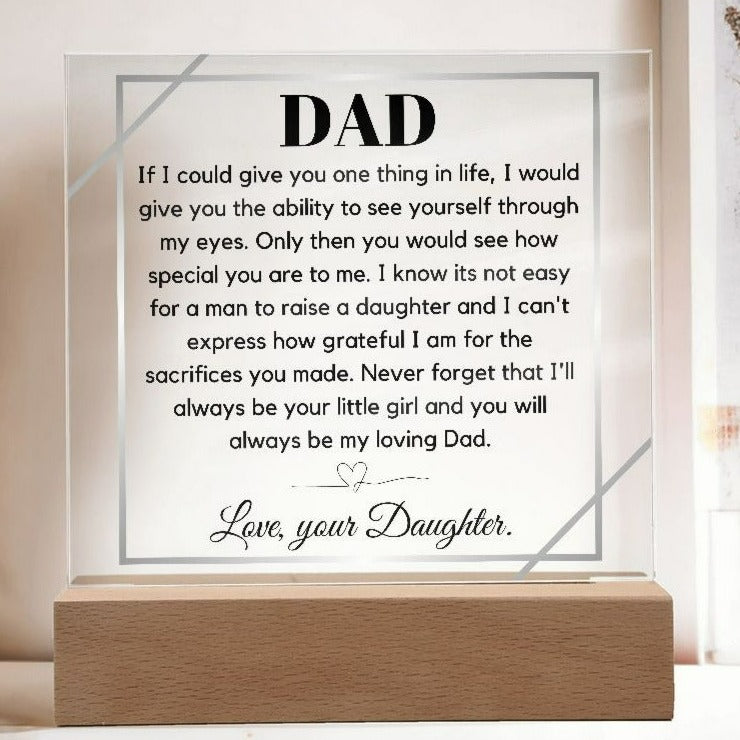 Gift for Dad from Daughter "Through My Eyes": Touching and Exclusive Keepsake