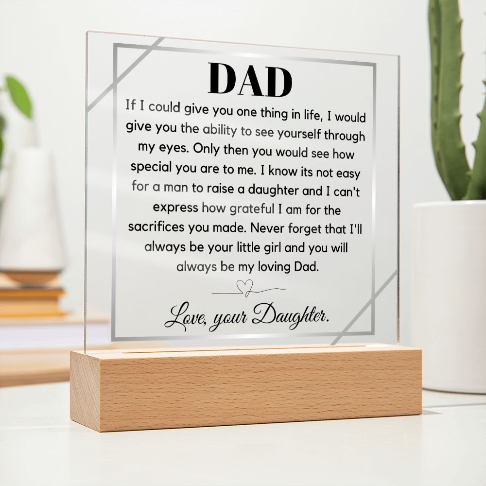 Gift for Dad from Daughter "Through My Eyes": Touching and Exclusive Keepsake