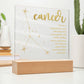 Cancer Acrylic Square Std