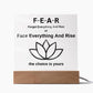 Fear - Face Everything And Rise, Inspirational Home Decor, Lotus Flower, Choose to Rise