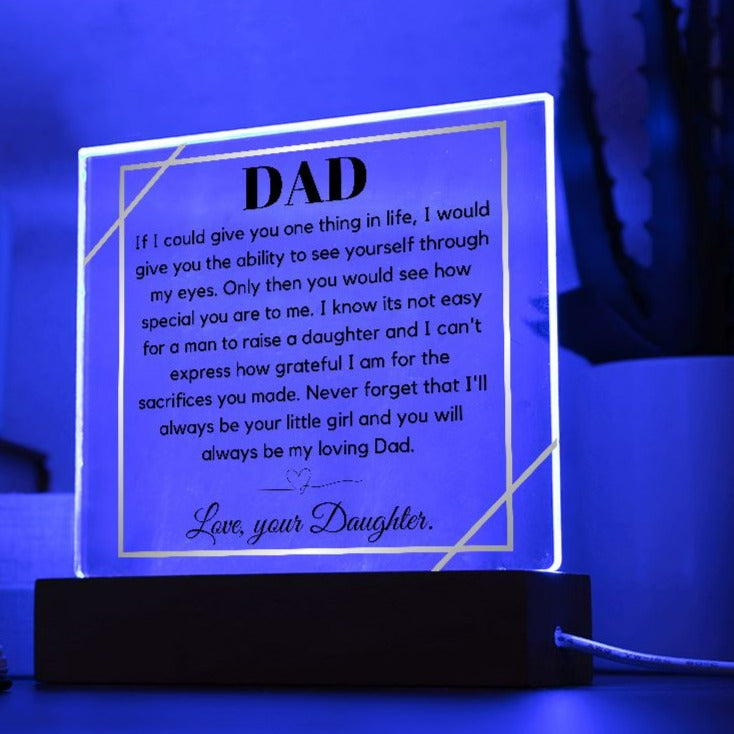 Gift for Dad from Daughter "Through My Eyes": Touching and Exclusive Keepsake