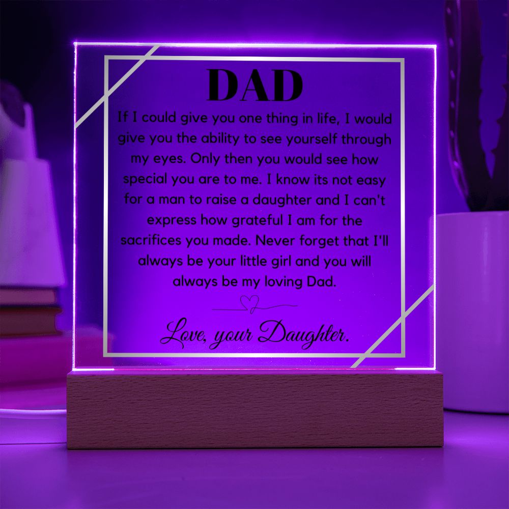 Gift for Dad from Daughter "Through My Eyes": Touching and Exclusive Keepsake