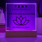 Fear - Face Everything And Rise, Inspirational Home Decor, Lotus Flower, Choose to Rise
