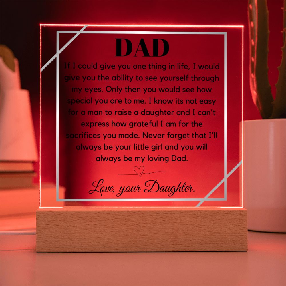 Gift for Dad from Daughter "Through My Eyes": Touching and Exclusive Keepsake