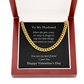 To My Husband, You are my best friend - Link Chain necklace blk