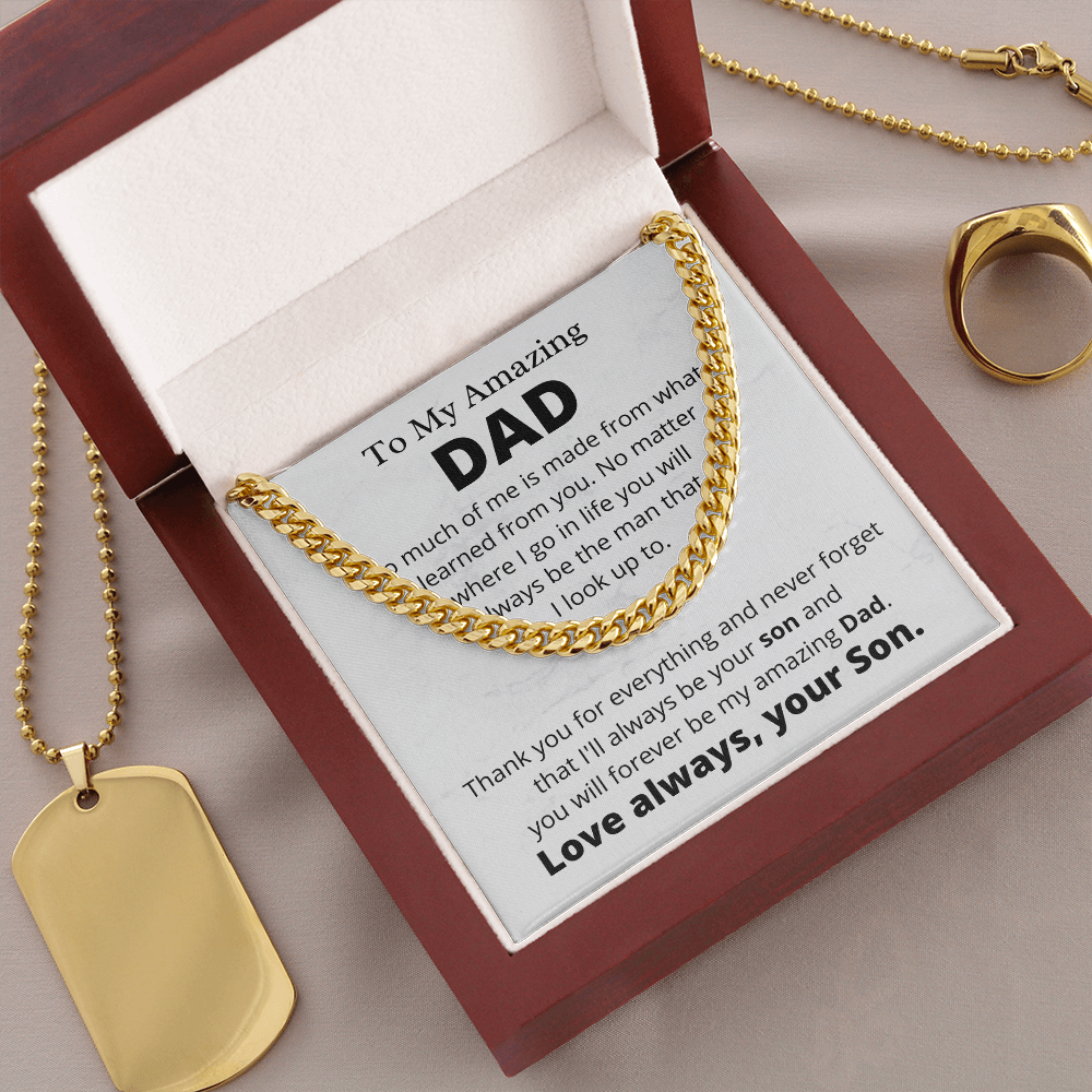 Gift A Timeless Cuban Link Necklace for Your Boyfriend/Husband Stainless Steel Cuban Link Chain / Standard Box