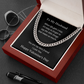 To My Husband, You are my best friend - Link Chain necklace blk