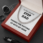 Amazing Step Dad, Thanks for putting up with my Mom - Cuban Link Chain Necklace | Father's Day Step Dad Gift | Birthday Gift for Step Dad | Bonus Dad Gift, hgs004