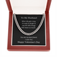 To My Husband, You are my best friend - Link Chain necklace blk