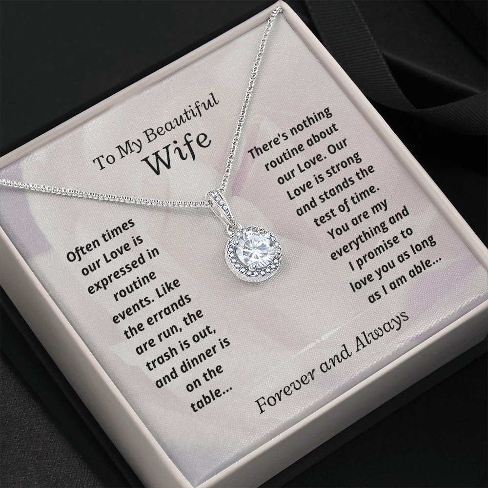 To My Wife, Our Love is Strong - Eternal Hope necklace, pl rs
