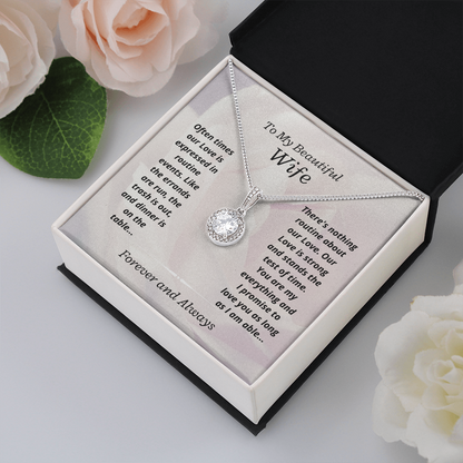 To My Wife, Our Love is Strong - Eternal Hope necklace, pl rs