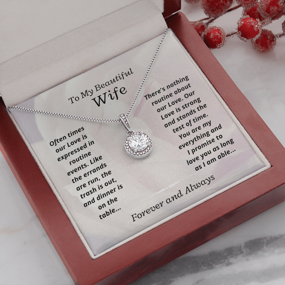 To My Wife, Our Love is Strong - Eternal Hope necklace, pl rs