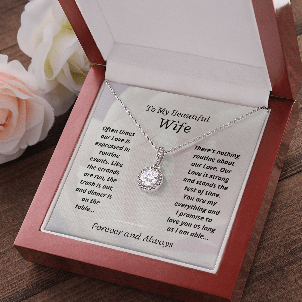 To My Wife, Our Love is Strong - Eternal Hope necklace, pl rs