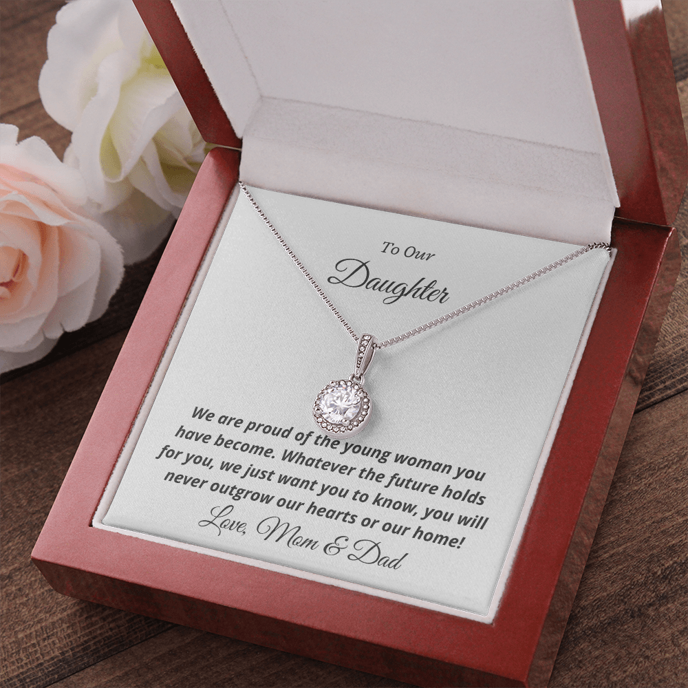 To Our Daughter, You'll never outgrow our hearts - Eternal Hope Necklace | Graduation | Engagement | Moving Out | New Home