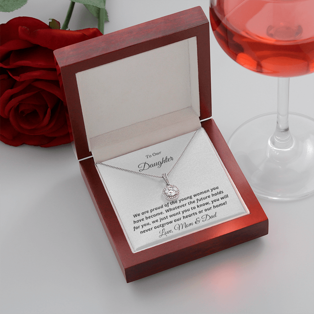 To Our Daughter, You'll never outgrow our hearts - Eternal Hope Necklace | Graduation | Engagement | Moving Out | New Home