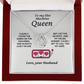 My Slot Machine Queen, Lucky in Love Necklace - Wife Birthday Gift | Wife Anniversary Gift | Casino Wife | Gambler Wife | Lucky Gambling Wife