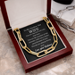To my Smokin' Hot Wife, My One and Only True Love - Forever Linked Paperclip Necklace, blk