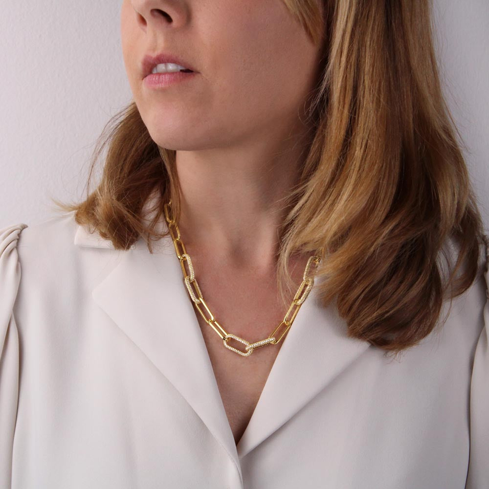 To my Smokin' Hot Wife, My One and Only True Love - Forever Linked Paperclip Necklace, blk