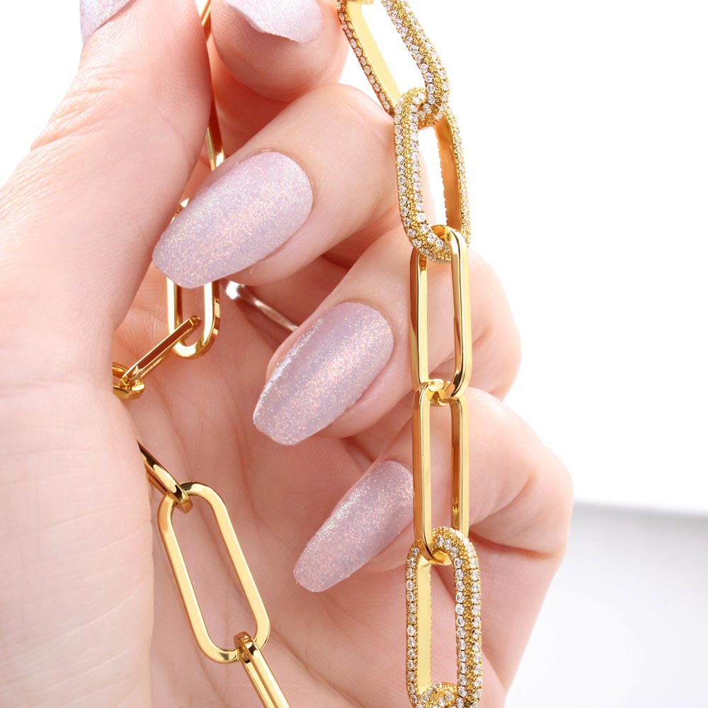 To my Smokin' Hot Wife, My One and Only True Love - Forever Linked Paperclip Necklace, blk